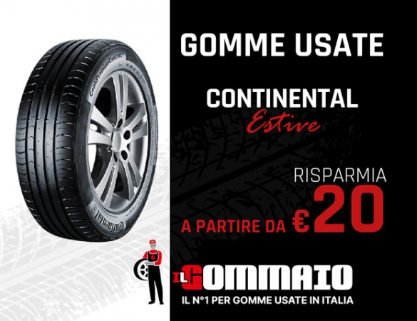 Continental Estive varie misure, Gomme Usate 